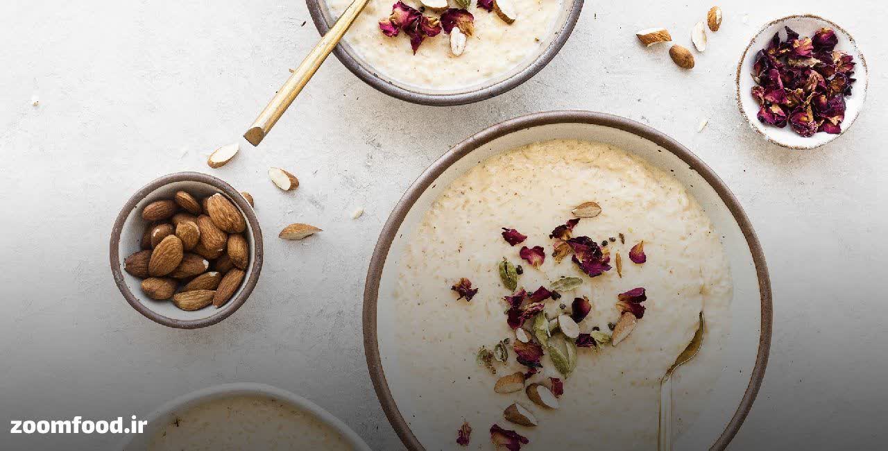 طرز تهیه‌ فرنی با آرد برنج برای ماه رمضان